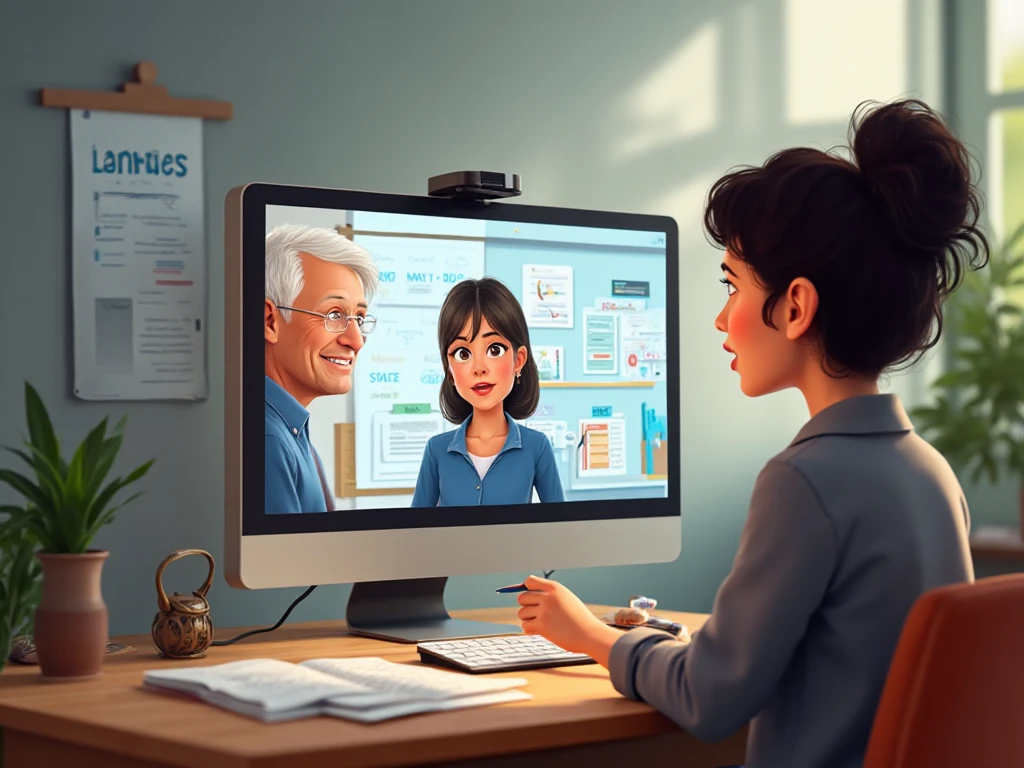 Online language tutoring session